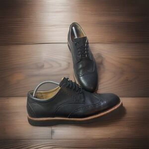 Samuel Hubbard Oxfords Dress Shoes Mens 12 US Wing Tip Black Leather Portugal